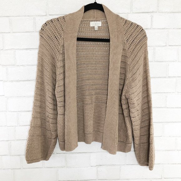 light brown cardigan sweater